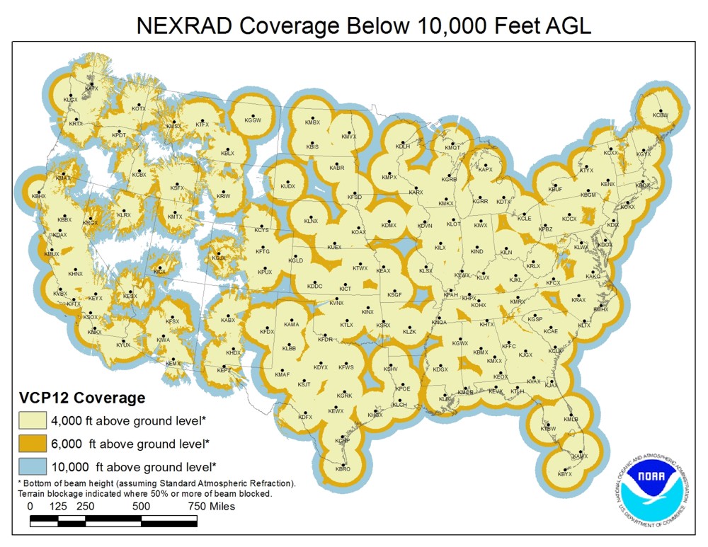 NEXRAD coverage map