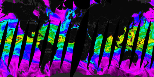 AMSR2 GCOM-W1 - Columnar Water Vapor (Night)
