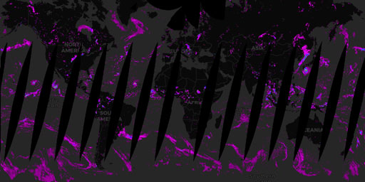 AMSR2 GCOM-W1 - Surface Precipitation Rate (Night)