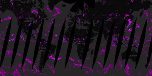 AMSR2 GCOM-W1 - Surface Rain Rate (Night)