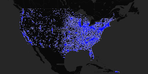 Interactive Map of Toxic Release Inventory Facilities (EPA TOXMAP, 1988 ...