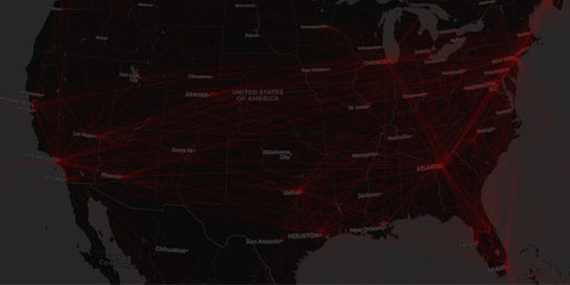 Flight Routes in the USA