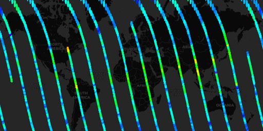 MLS Aura - Carbon Monoxide (CO) at 215 hPa (Day)