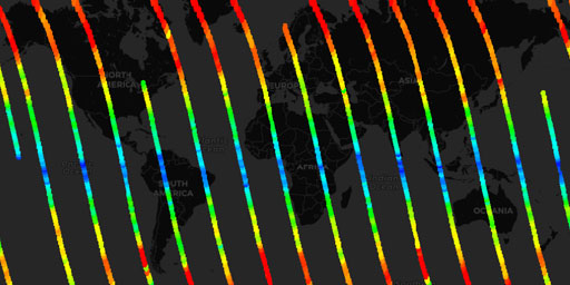 MLS Aura - Nitric Acid (HNO3) at 46 hPa (Day)