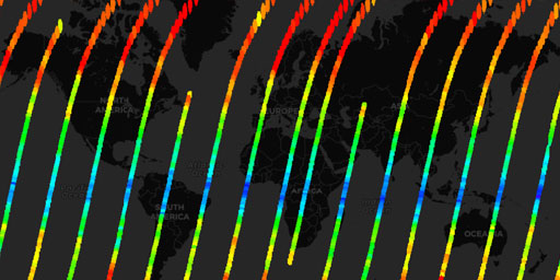 MLS Aura - Nitric Acid (HNO3) at 46 hPa (Night)