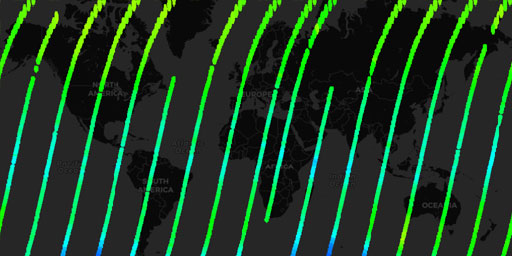 MLS Aura - Temperature at 46 hPa (Night)
