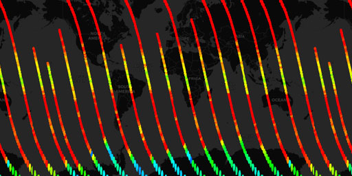 MLS Aura - Water Vapor (H2O) at 46 hPa (Day)