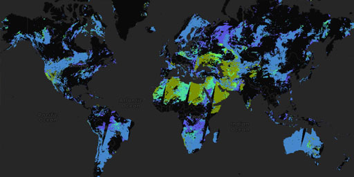 MODIS Terra - Deep Blue Aerosol Angstrom Exponent (Land)