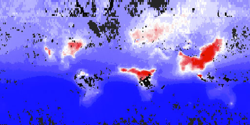MOPITT Terra - Carbon Monoxide (Monthly, Night Surface Mixing Ratio)