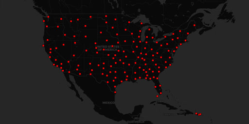 Interactive Map of NEXRAD Doppler Radar Stations (Alternative) • Live ...