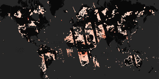 OMI Aura - Aerosol Optical Depth (Extinction, Near-UV, 388.0 nm)
