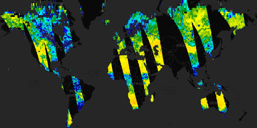 SMAP Radiometer - Soil Moisture 36 km (L2, Passive, Night, Single Channel Algorithm, V-pol)