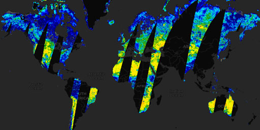 Interactive Map of SMAP Radiometer - Soil Moisture 9 km (L2, Passive ...