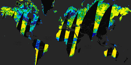 SMAP Radiometer - Soil Moisture 9 km (L2, Passive, Day, Single Channel Algorithm, V-pol)