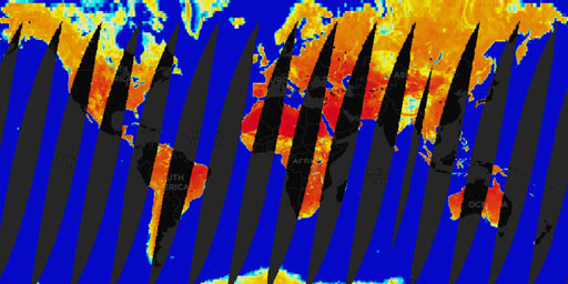 SMAP Radiometer - Uncorrected Brightness Temperature (L1, Passive, Aft, V Polarization)