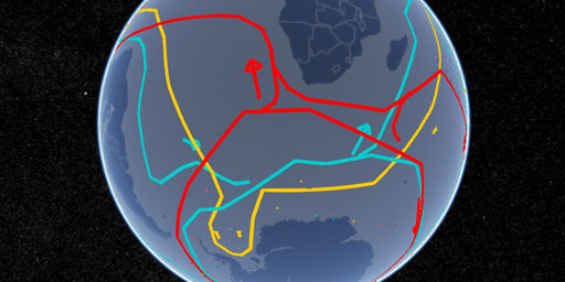 Topography of the Thermohaline Circulation of the Oceans