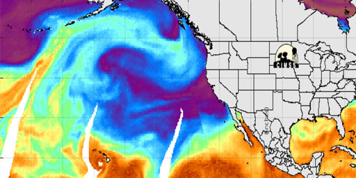 Total Precipitable Water - Northeast Pacific