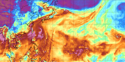 Total Precipitable Water - Version 2 - Northwest Pacific