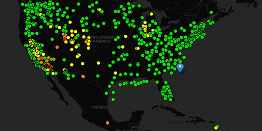 Air Quality Index (Yesterday)